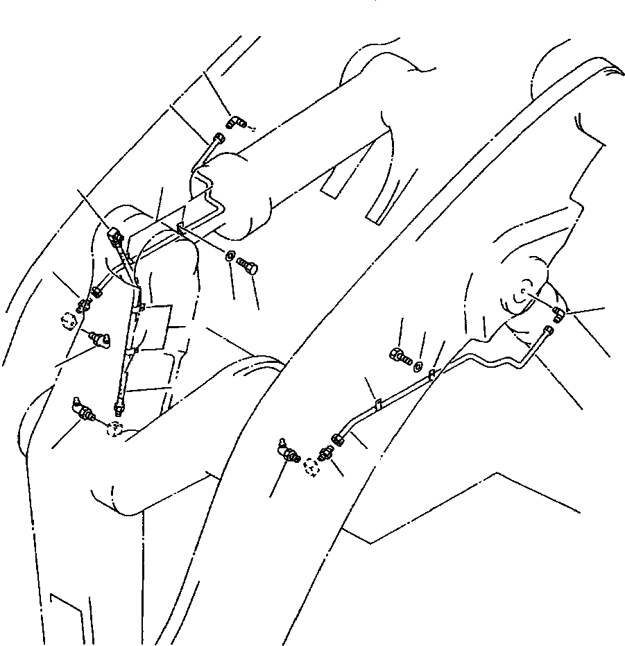 Схема запчастей Komatsu WA900-3LC - J7-A УДАЛЕНН. СИСТЕМА СМАЗКИ ПЕРЕДН. (/) ОСНОВНАЯ РАМА И ЕЕ ЧАСТИ