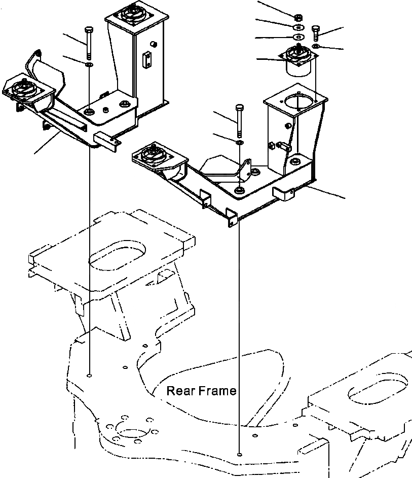 Схема запчастей Komatsu WA900-3LC - K-A СУППОРТЫ КАБИНЫАВТОМАТИЧ. СМАЗ. OPERATORS ОБСТАНОВКА И СИСТЕМА УПРАВЛЕНИЯ