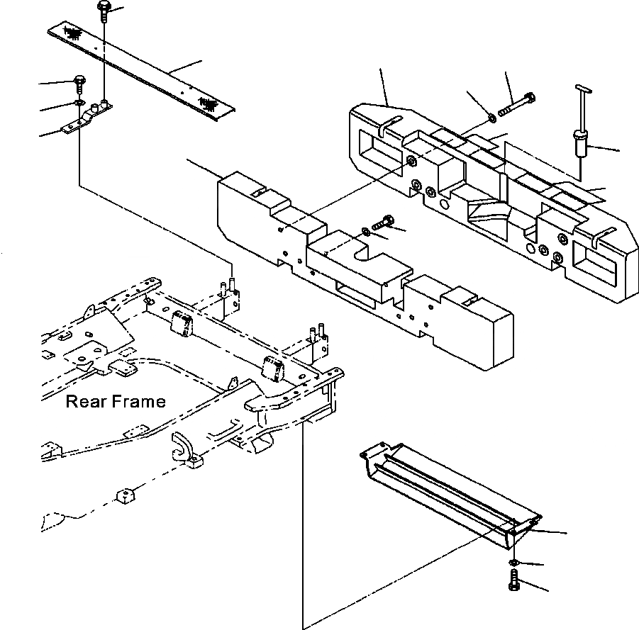 Схема запчастей Komatsu WA900-3LC - M-A ПРОТИВОВЕС СТАНДАРТН. СТРЕЛА ЧАСТИ КОРПУСА