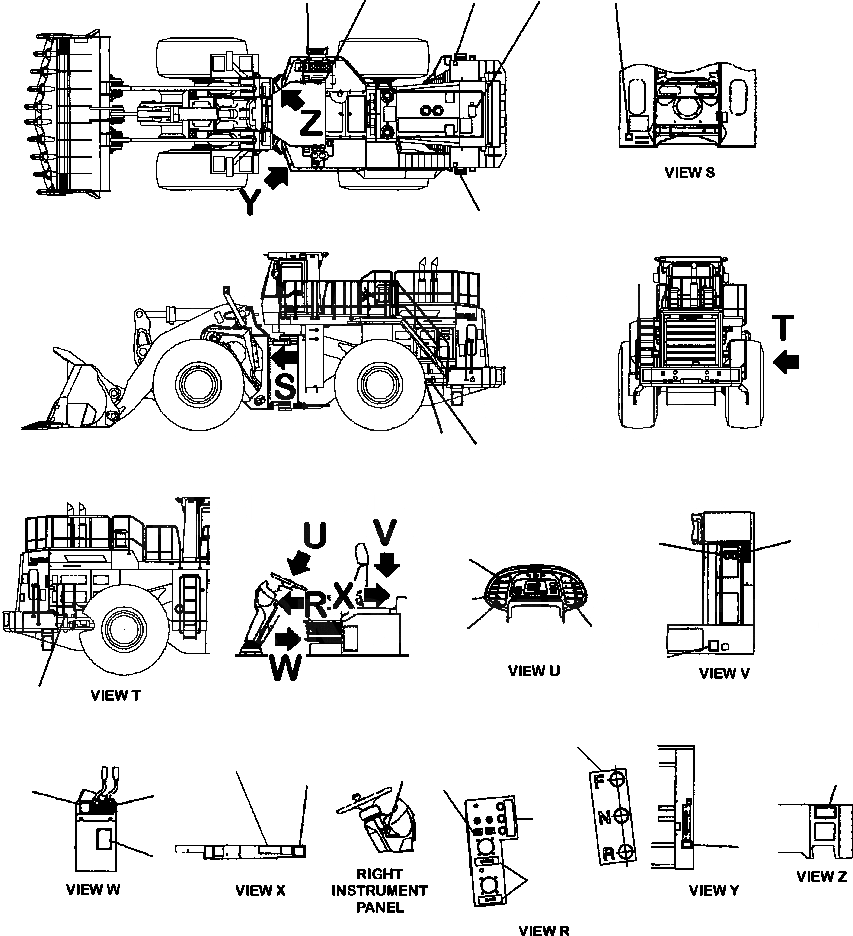 Схема запчастей Komatsu WA900-3LC - U-A ПОЛ ТАБЛИЧКИS МАРКИРОВКА
