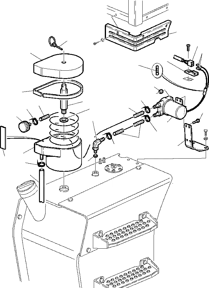 Схема запчастей Komatsu WB140-2N - FIG. D-A НАСОС АВТОМАТИЧ. ЗАПРАВКИ ТОПЛИВН. БАК. AND КОМПОНЕНТЫ