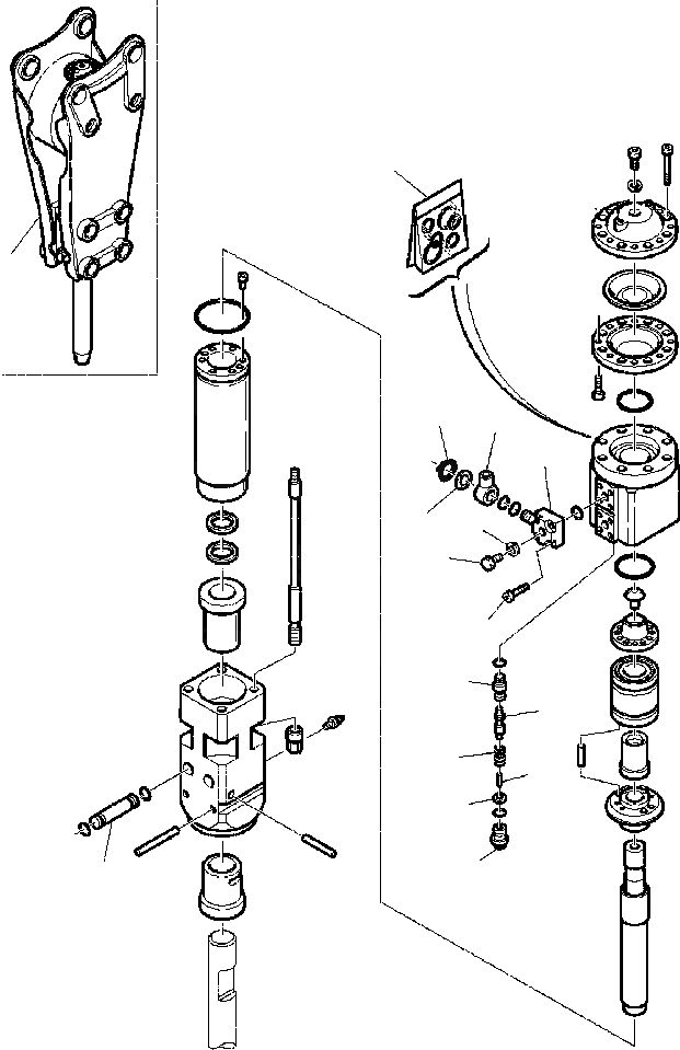 Схема запчастей Komatsu WB140-2N - FIG. T78-A МОЛОТ M - НИЖН. ASSEMBLY РАБОЧЕЕ ОБОРУДОВАНИЕ
