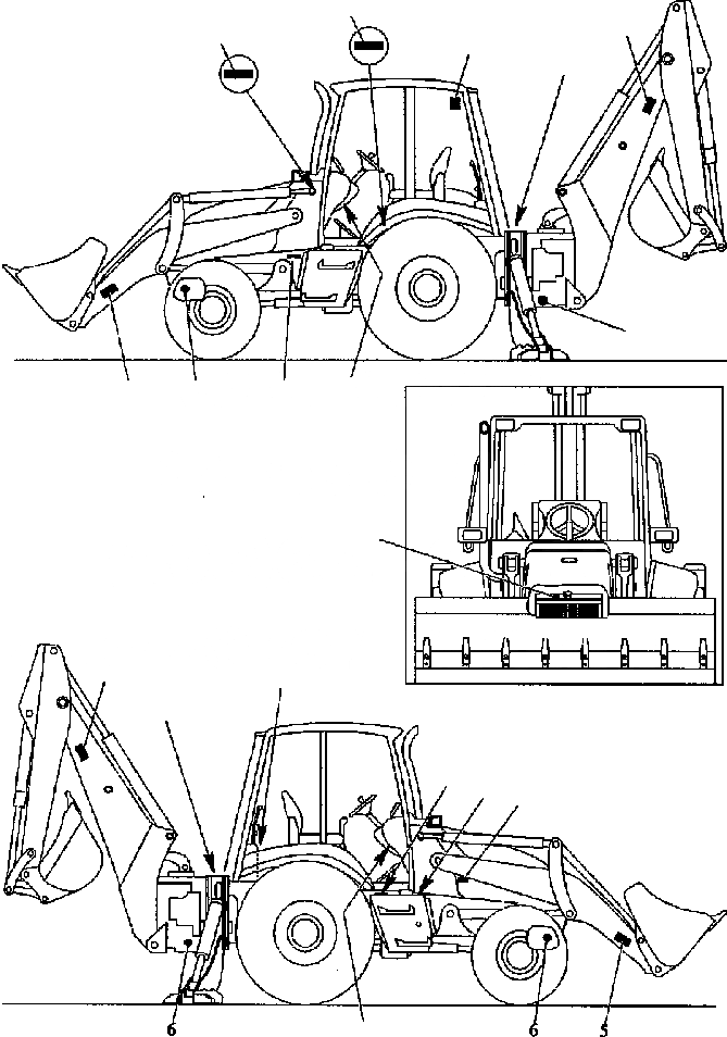 Схема запчастей Komatsu WB140-2N - FIG. U98-A НАКЛЕЙКИ - РАБОЧ.ING ОБОРУД-Е ТАБЛИЧКИS МАРКИРОВКА