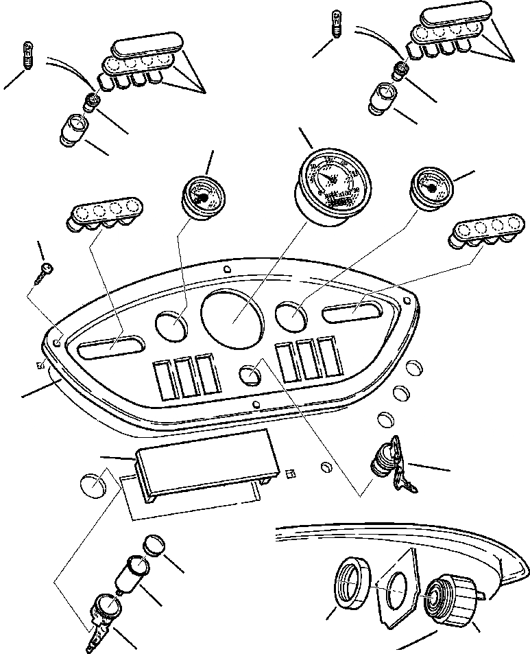 Схема запчастей Komatsu WB140-2N - E-A  ПРИБОРНАЯ ПАНЕЛЬ INSTRUMENT И LIGHTS - заводской номер A8- ЭЛЕКТРИКА