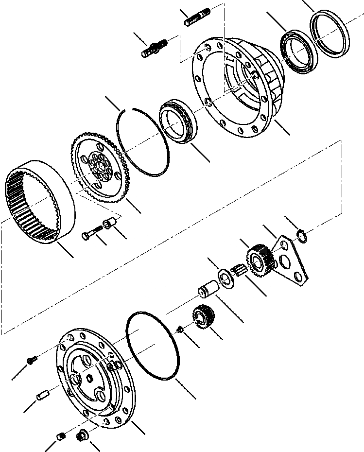 Схема запчастей Komatsu WB140-2N - F-A7 WD ПЕРЕДНИЙ МОСТ КОЛЕСА ВТУЛКА И PLANETARY - заводской номер A7- СИЛОВАЯ ПЕРЕДАЧА И КОНЕЧНАЯ ПЕРЕДАЧА