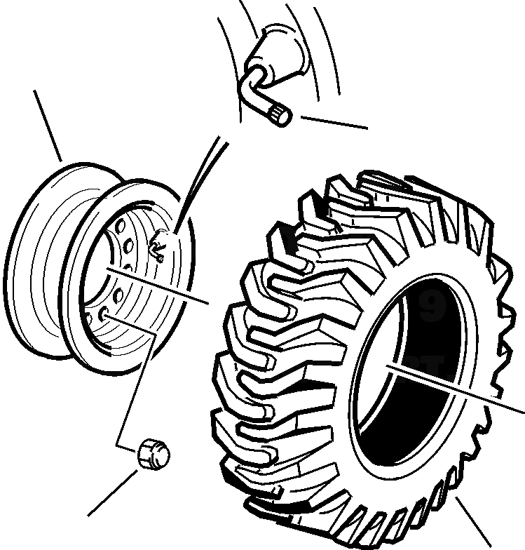 Схема запчастей Komatsu WB140-2N - S7-A ОПЦ.AL WD ШИНЫ И ОБОД КОЛЕСА заводской номер A7- ПОДВЕСКА И КОЛЕСА