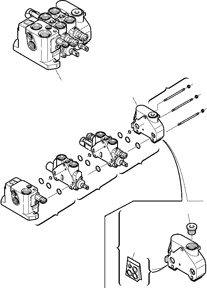 Схема запчастей Komatsu WB140PS-2N - FIG. H-A УПРАВЛ-Е ПОГРУЗ. КОВШОМ КЛАПАН ГИДРАВЛИКА