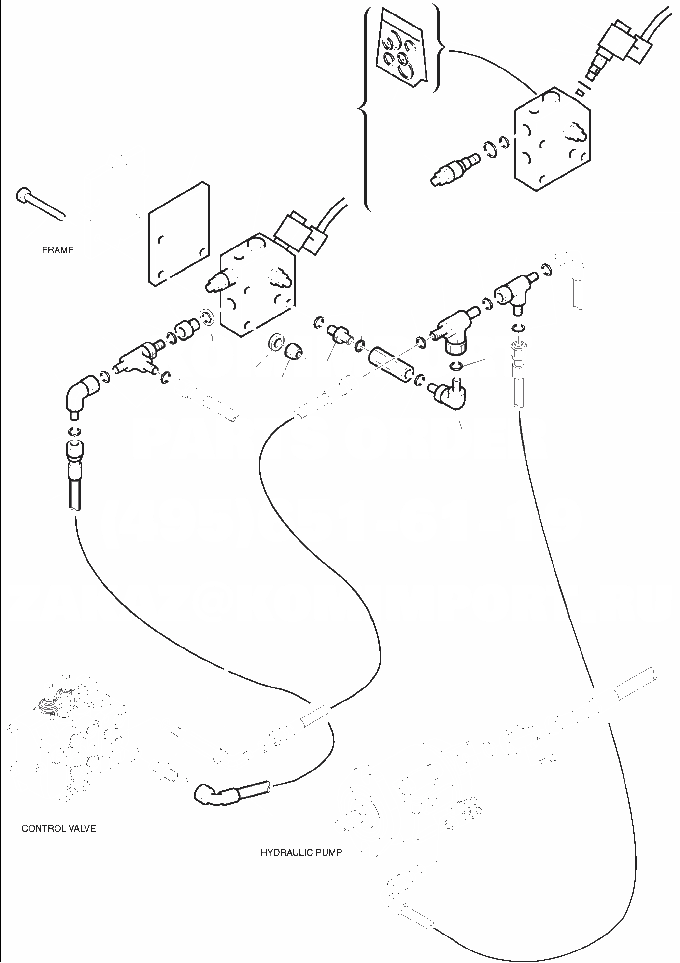 Схема запчастей Komatsu WB140PS-2N - FIG. H97-A ГИДРОЛИНИЯ - HAND - МОЛОТ ТРУБЫ - КЛАПАНS ГИДРАВЛИКА