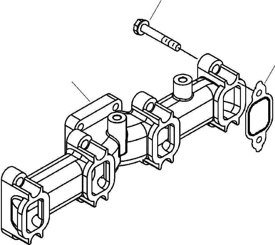 Схема запчастей Komatsu WB142-5 - A8-AA ВЫПУСКНОЙ КОЛЛЕКТОР ДВИГАТЕЛЬ