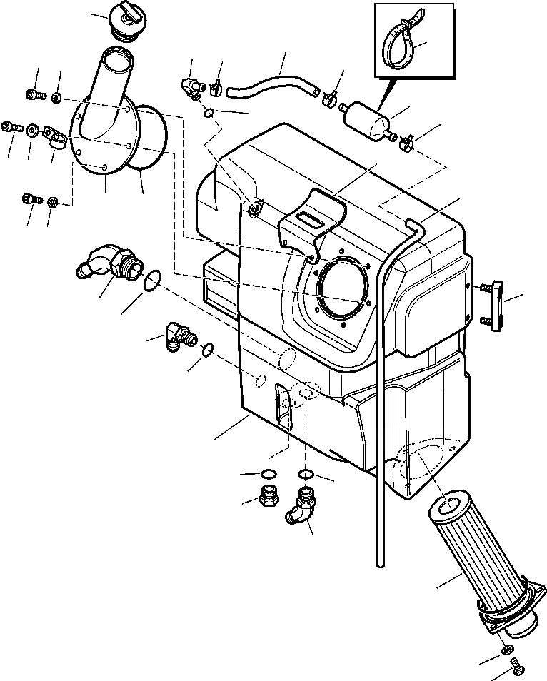 Схема запчастей Komatsu WB142-5 - H-A ГИДР. БАК. (заводской номер A- ) ГИДРАВЛИКА