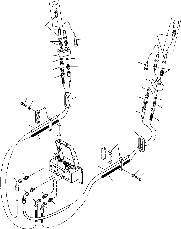 Схема запчастей Komatsu WB142-5 - H7-A ГИДРОЛИНИЯ ОПОРА ЛИНИЯ С КЛАПАН БЕЗОПАСНОСТИ ГИДРАВЛИКА