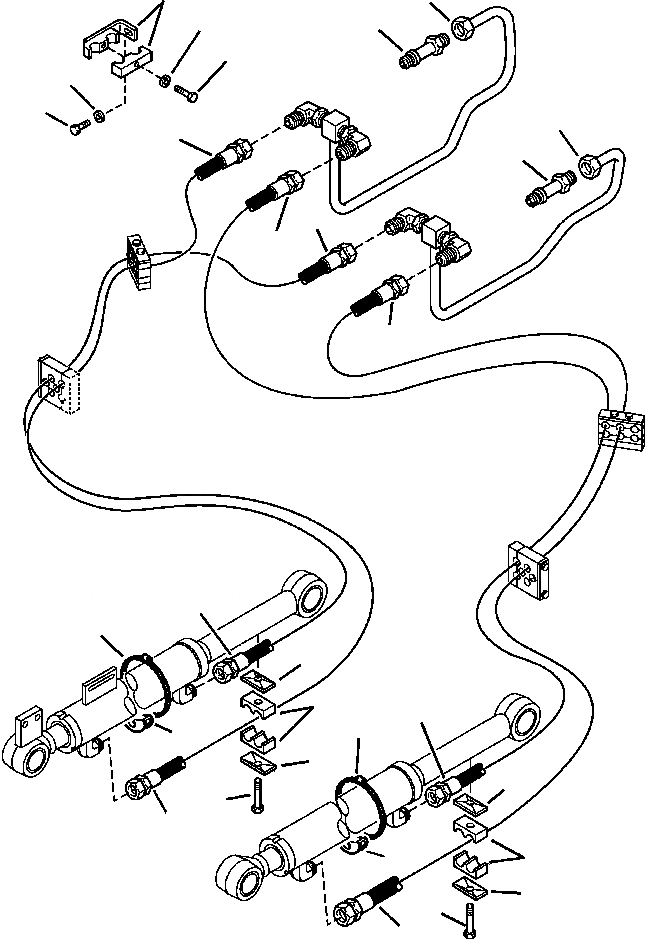 Схема запчастей Komatsu WB146-5 - H-A ПОГРУЗ. ТРУБЫ ЦИЛИНДР КОВША ГИДРАВЛИКА