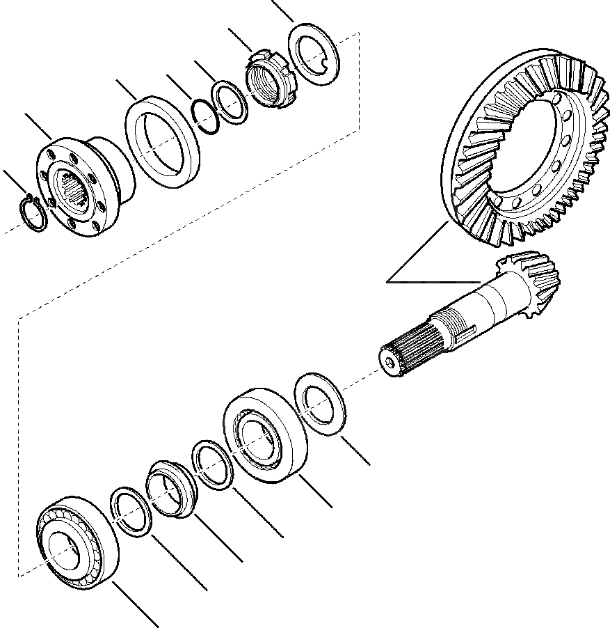 Схема запчастей Komatsu WB150AWS-2N - FIG. F-A ЗАДН. МОСТ - RING И ШЕСТЕРНЯ ПРИВОД СИЛОВАЯ ПЕРЕДАЧА И КОНЕЧНАЯ ПЕРЕДАЧА