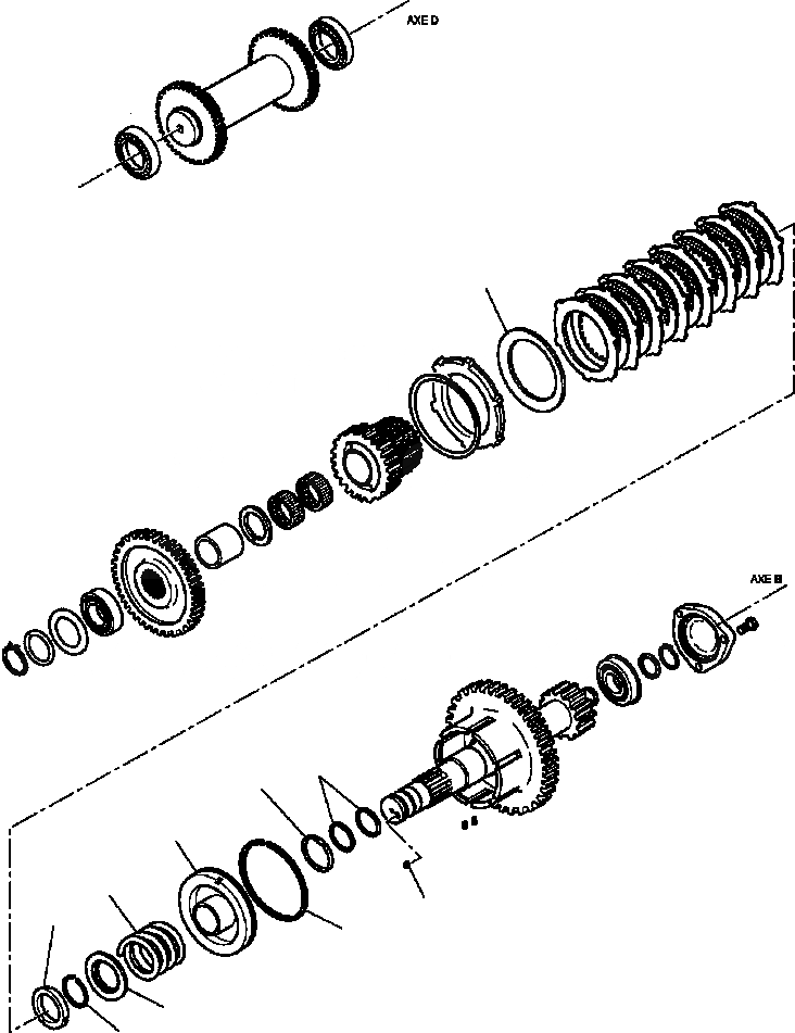 Схема запчастей Komatsu WB150AWS-2N - FIG. F-A ТРАНСМИССИЯ - МУФТА СИЛОВАЯ ПЕРЕДАЧА И КОНЕЧНАЯ ПЕРЕДАЧА