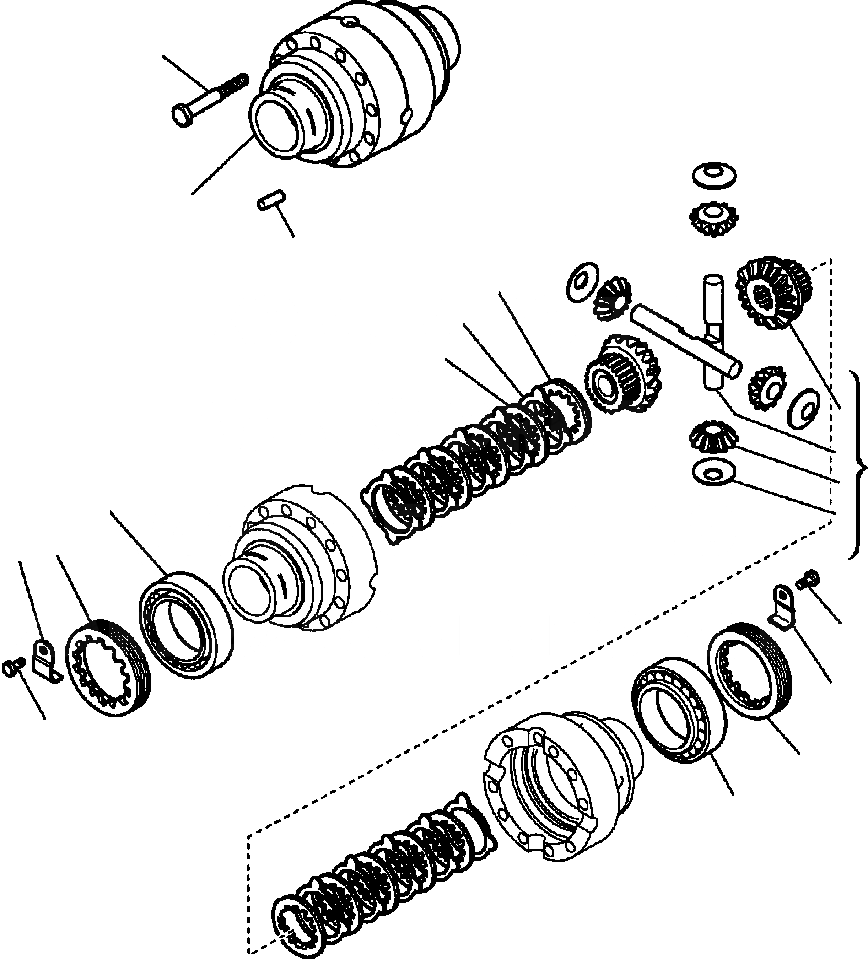 Схема запчастей Komatsu WB150AWS-2N - FIG. F-A ПЕРЕДНИЙ МОСТ - ДИФФЕРЕНЦ. СИЛОВАЯ ПЕРЕДАЧА И КОНЕЧНАЯ ПЕРЕДАЧА