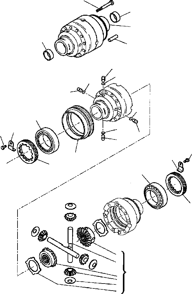 Схема запчастей Komatsu WB150PS-2N - FIG. F-A ЗАДН. МОСТ - ДИФФЕРЕНЦ. СИЛОВАЯ ПЕРЕДАЧА И КОНЕЧНАЯ ПЕРЕДАЧА