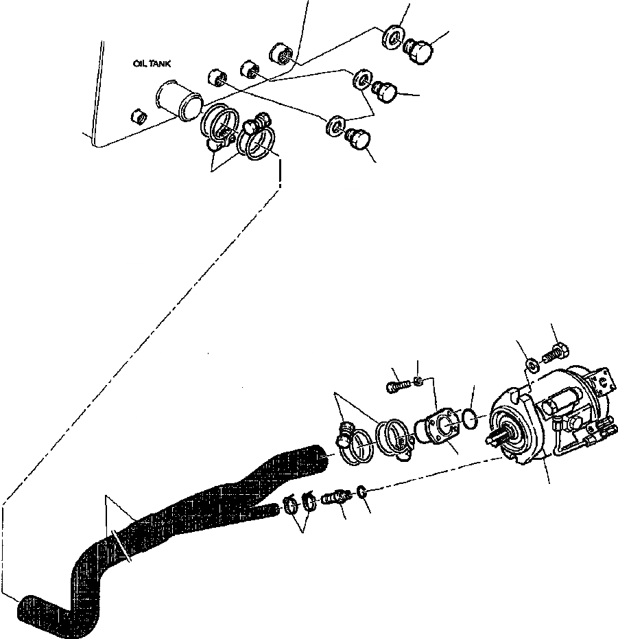 Схема запчастей Komatsu WB150PS-2N - FIG. H-A ГИДРОЛИНИЯ (НАСОС ASSEMBLY/ВСАСЫВ.) ГИДРАВЛИКА