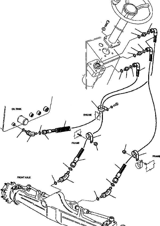 Схема запчастей Komatsu WB150PS-2N - FIG. H-A ГИДРОЛИНИЯ - РУЛЕВ. УПРАВЛЕНИЕ ЛИНИЯ - МОСТ ГИДРАВЛИКА