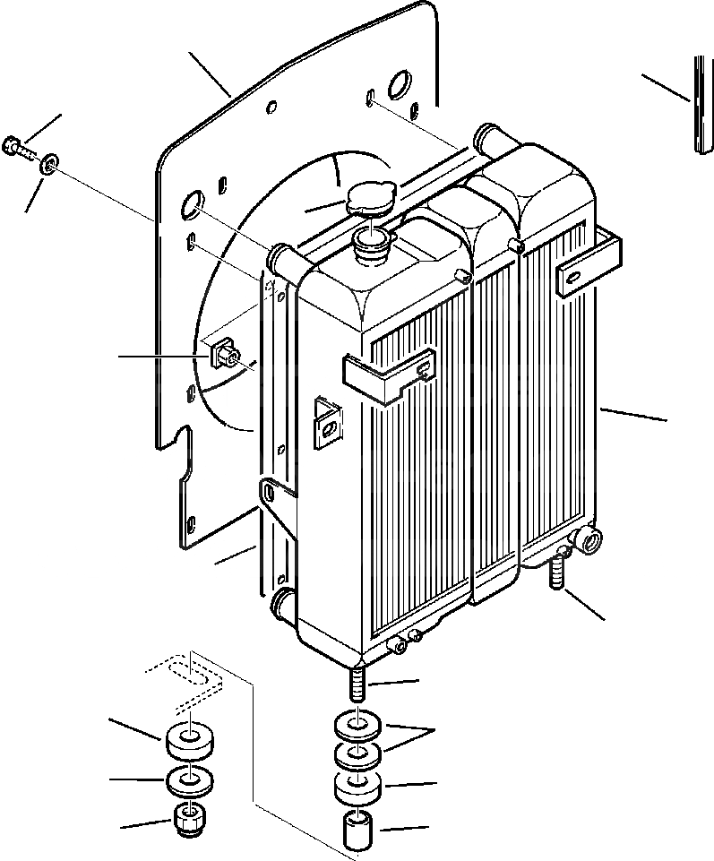 Схема запчастей Komatsu WB150PS-2N - FIG. C-A РАДИАТОР СИСТЕМА ОХЛАЖДЕНИЯ