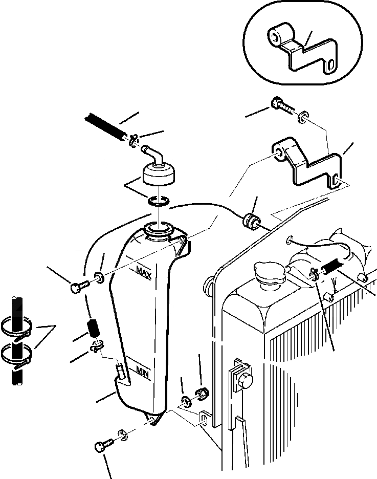 Схема запчастей Komatsu WB150PS-2N - FIG. C-A РАДИАТОР EXPANSION БАК СИСТЕМА ОХЛАЖДЕНИЯ