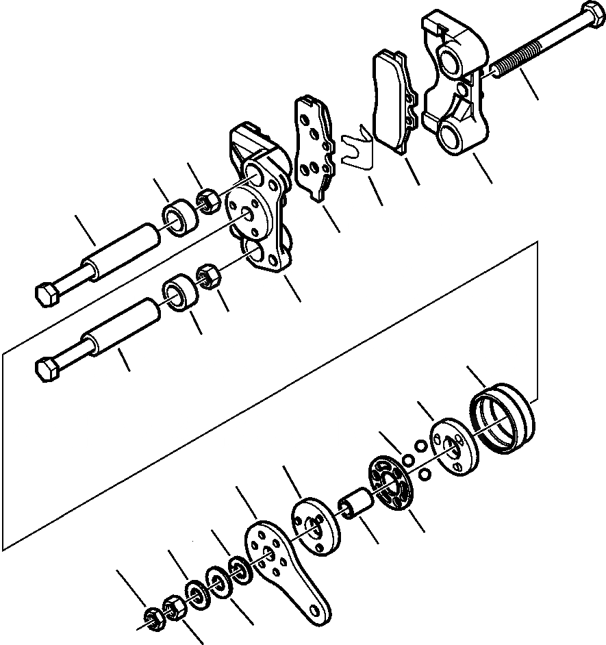 Схема запчастей Komatsu WB156-5 BACKHOE LOADER - F8-A ЗАДН. МОСТ СТОЯНОЧНЫЙ ТОРМОЗ CALIPER СИЛОВАЯ ПЕРЕДАЧА И КОНЕЧНАЯ ПЕРЕДАЧА