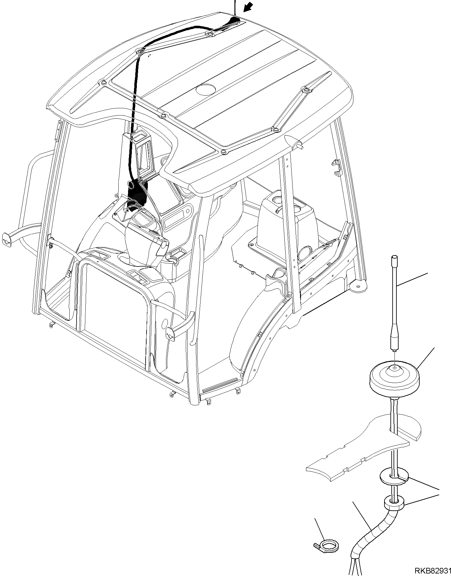 Схема запчастей Komatsu WB93R-5E0 - ЭЛЕКТРИКА (KOMTRAX ЛИНИЯ) (ДЛЯ КАБИНЫ) (/) КОМПОНЕНТЫ ДВИГАТЕЛЯ И ЭЛЕКТРИКА