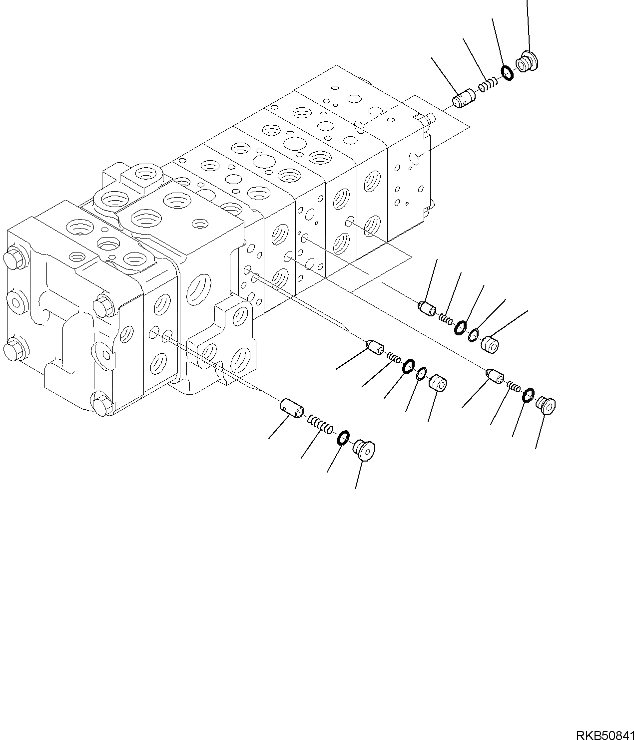 Схема запчастей Komatsu WB93R-5E0 - 8-СЕКЦИОНН. УПРАВЛЯЮЩ. КЛАПАН МЕХАНИЧ. УПРАВЛ-ЕS (/) РАБОЧЕЕ ОБОРУДОВАНИЕ ГИДРАВЛИКА