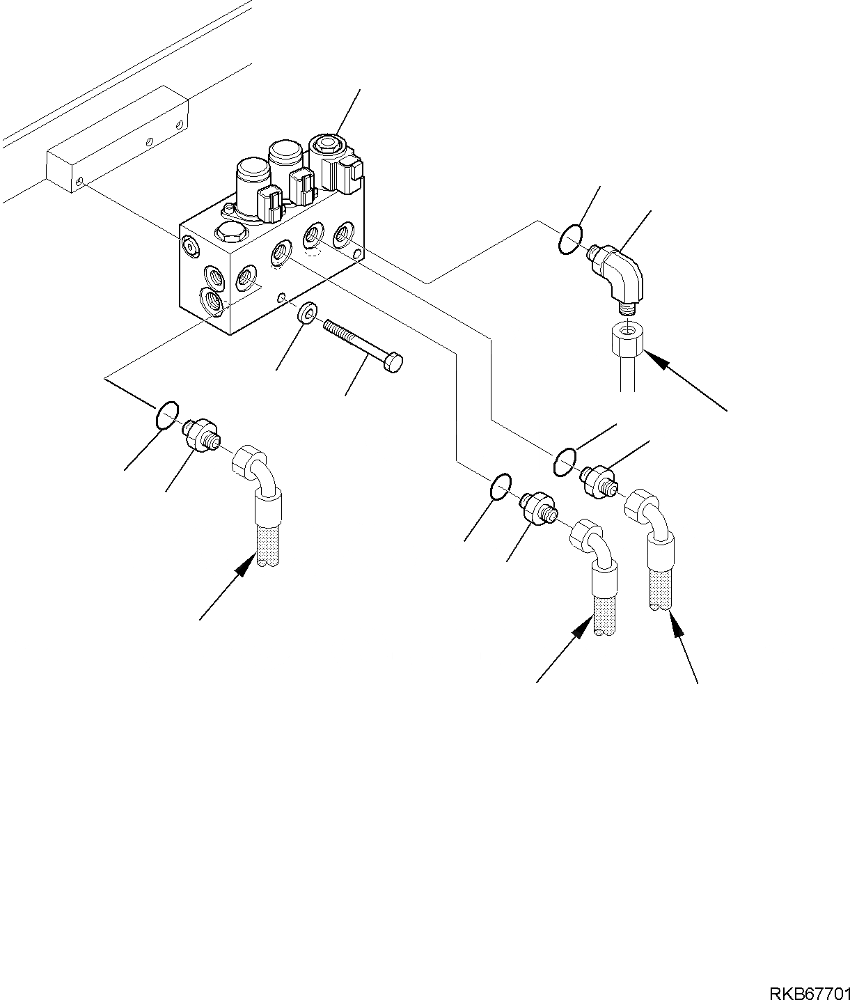 Схема запчастей Komatsu WB93R-5E0 - СЕРВОУПРАВЛ. УСТР-ВО ПОДАЧИ (МЕХАНИЧ. УПРАВЛ-Е БЕЗ КОВШ [4 В 1]) (СОЕДИНИТЕЛЬН. ЧАСТИ) РАБОЧЕЕ ОБОРУДОВАНИЕ ГИДРАВЛИКА