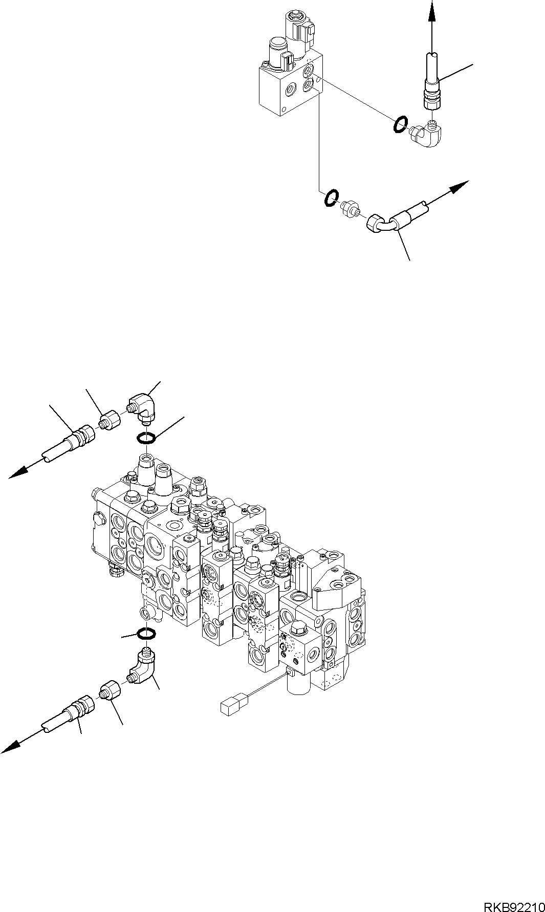 Схема запчастей Komatsu WB93R-5E0 - ГИДРОЛИНИЯ (СЕРВОУПРАВЛ. ЛИНИЯ) (РЕЖУЩ. И ВРАЩАЮЩ. КОВШ) (С ЛИНИЯ ТЕЛЕСКОП. РУКОЯТИ) (/) РАБОЧЕЕ ОБОРУДОВАНИЕ ГИДРАВЛИКА