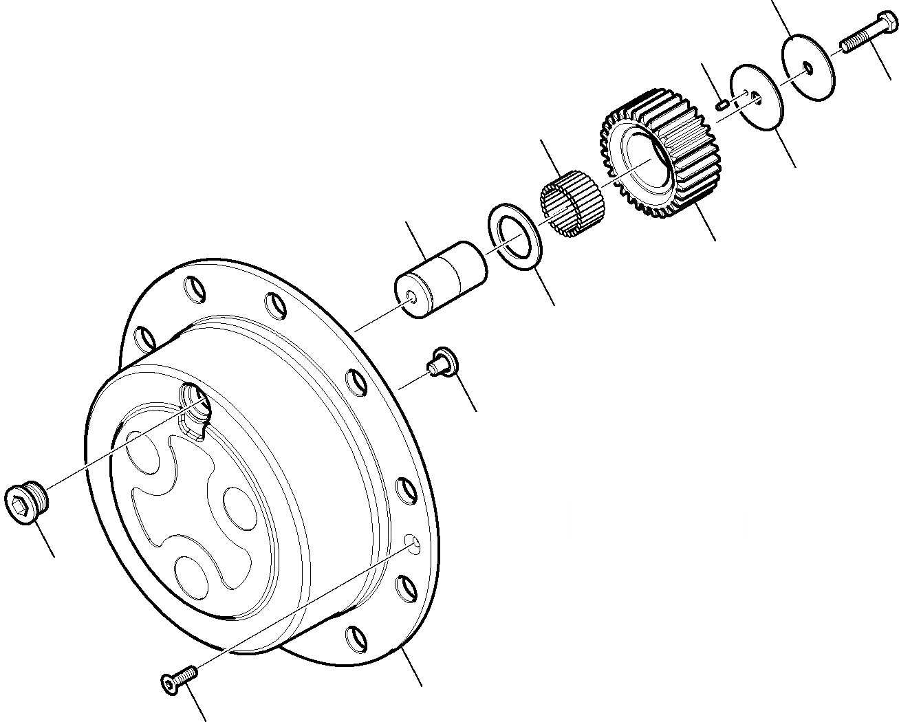 Схема запчастей Komatsu WB93S-5 - ЗАДН. МОСТ (9/9) РАМА