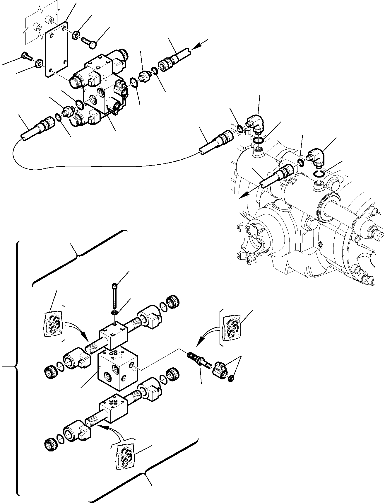 Схема запчастей Komatsu WB93S-5 - ГИДРОЛИНИЯ (РУЛЕВ. УПРАВЛЕНИЕ ЛИНИЯ) (/) ГИДРАВЛИКА РАБОЧЕЕ ОБОРУДОВАНИЕ