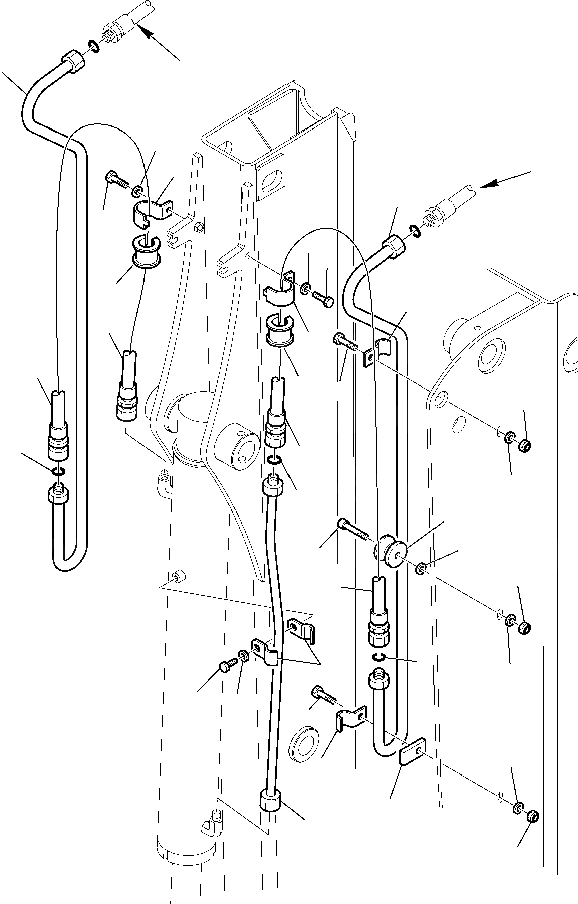 Схема запчастей Komatsu WB93S-5 - ГИДРОЛИНИЯ (ЛИНИЯ КОВША) (С ТЕЛЕСКОПИЧЕСК. РУКОЯТЬ) ГИДРАВЛИКА РАБОЧЕЕ ОБОРУДОВАНИЕ