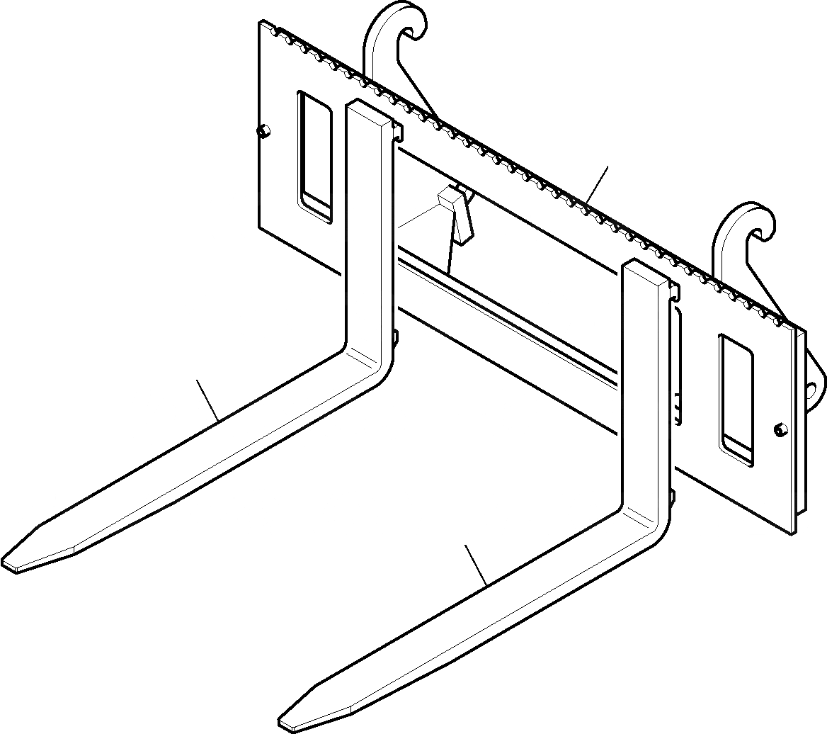 Схема запчастей Komatsu WB93S-5 - ВИЛЫ (ОПЦИОНН.) РАБОЧЕЕ ОБОРУДОВАНИЕ