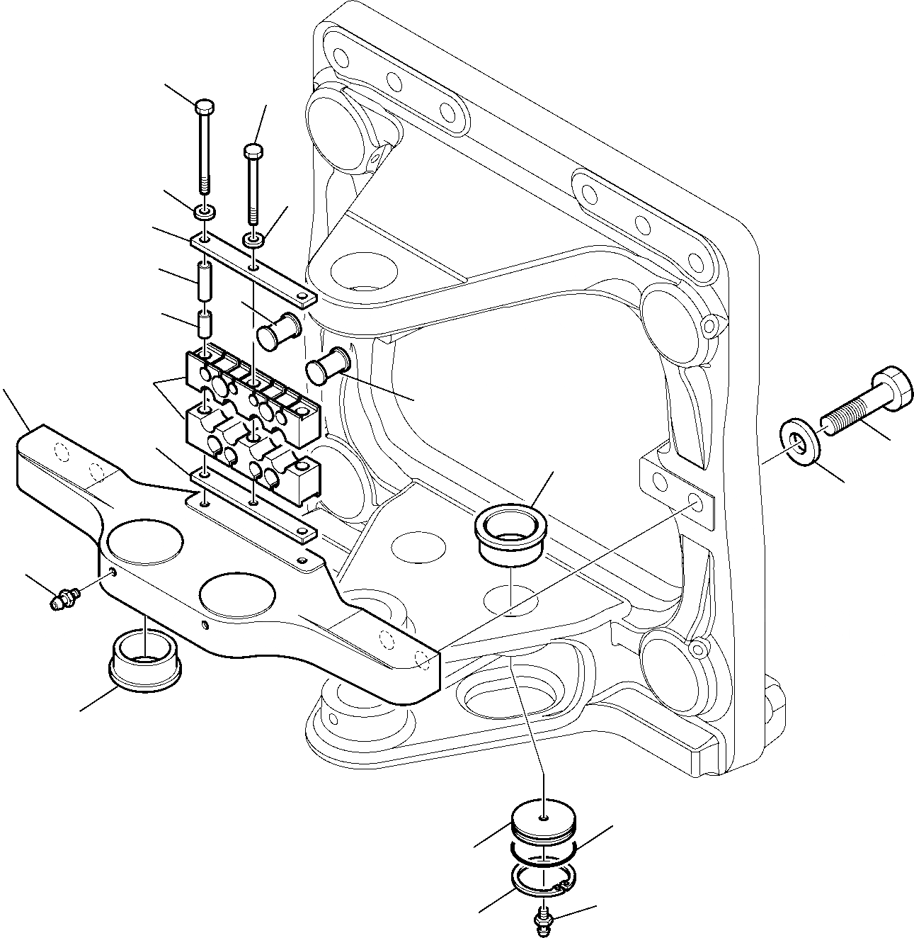 Схема запчастей Komatsu WB93S-5 - ЗАДН. РАМА (/) РАБОЧЕЕ ОБОРУДОВАНИЕ