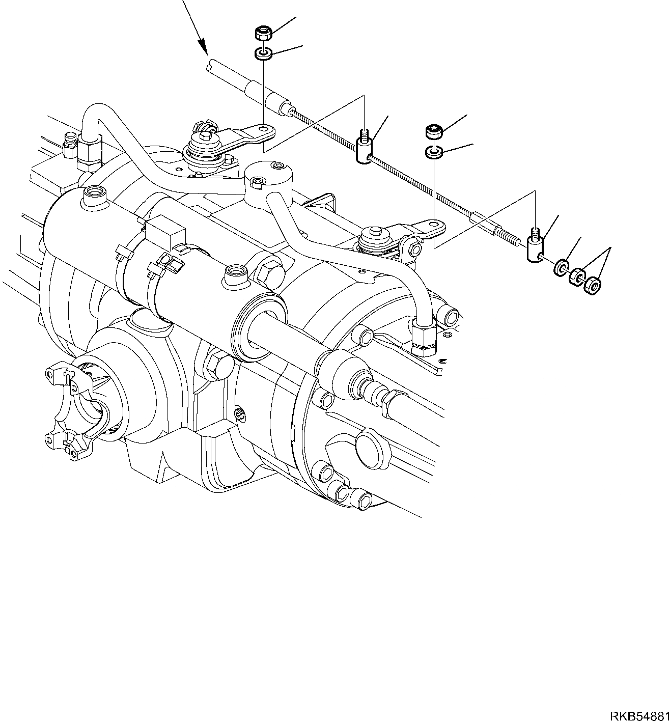 Схема запчастей Komatsu WB93S-5E0 - СТОЯНОЧНЫЙ ТОРМОЗ СИСТЕМА УПРАВЛЕНИЯ