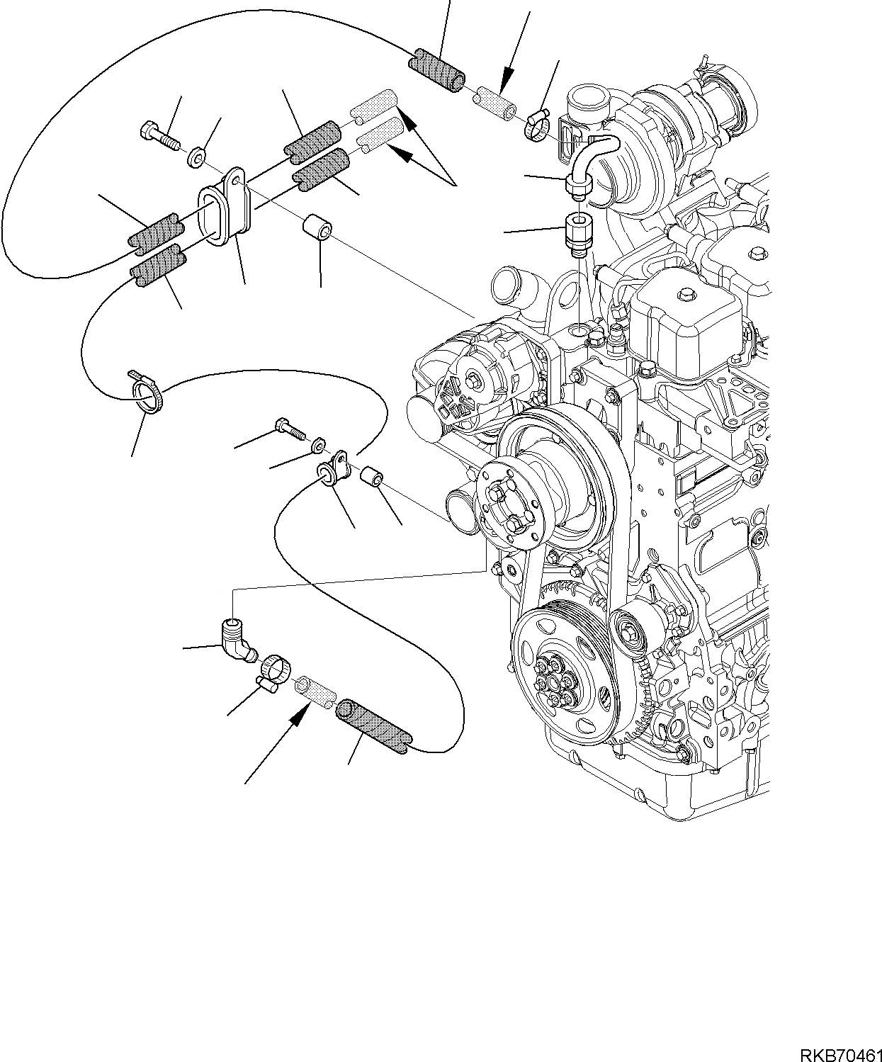 Схема запчастей Komatsu WB93S-5E0 - СИСТЕМА ПОДОГРЕВА (/) ЧАСТИ КОРПУСА И КАБИНА