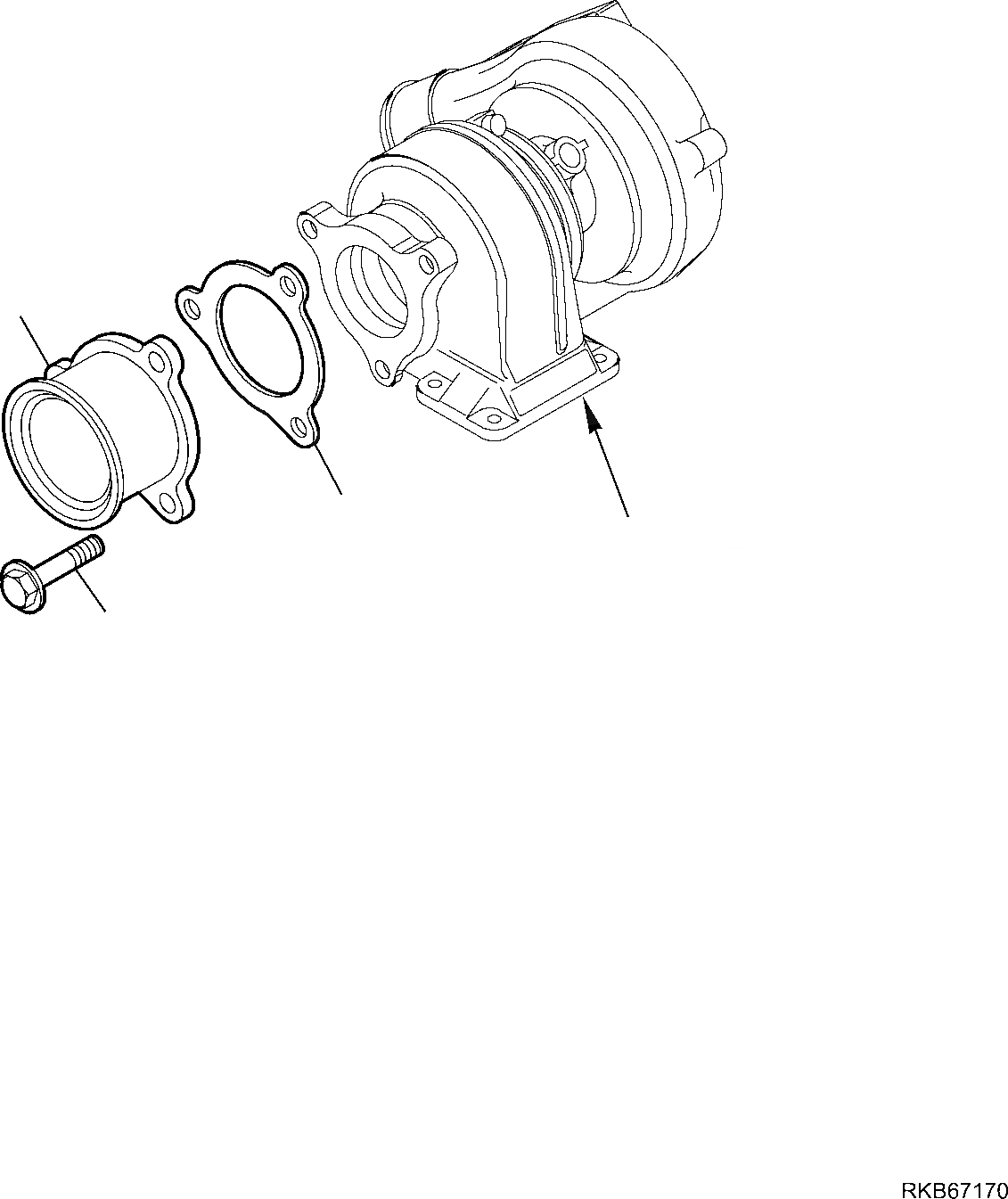 Схема запчастей Komatsu WB97R-5E0 - ВЫПУСКНОЙ КОЛЛЕКТОР (/) ДВИГАТЕЛЬ