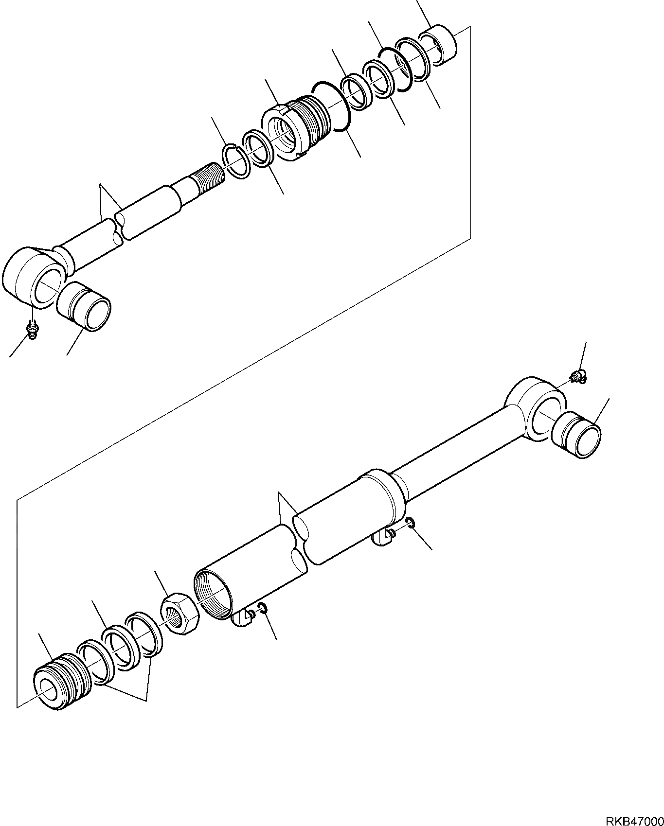 Схема запчастей Komatsu WB97R-5E0 - ПОГРУЗ. КОВШ ОПРОКИД. ЦИЛИНДР (ЛЕВ.) РАБОЧЕЕ ОБОРУДОВАНИЕ