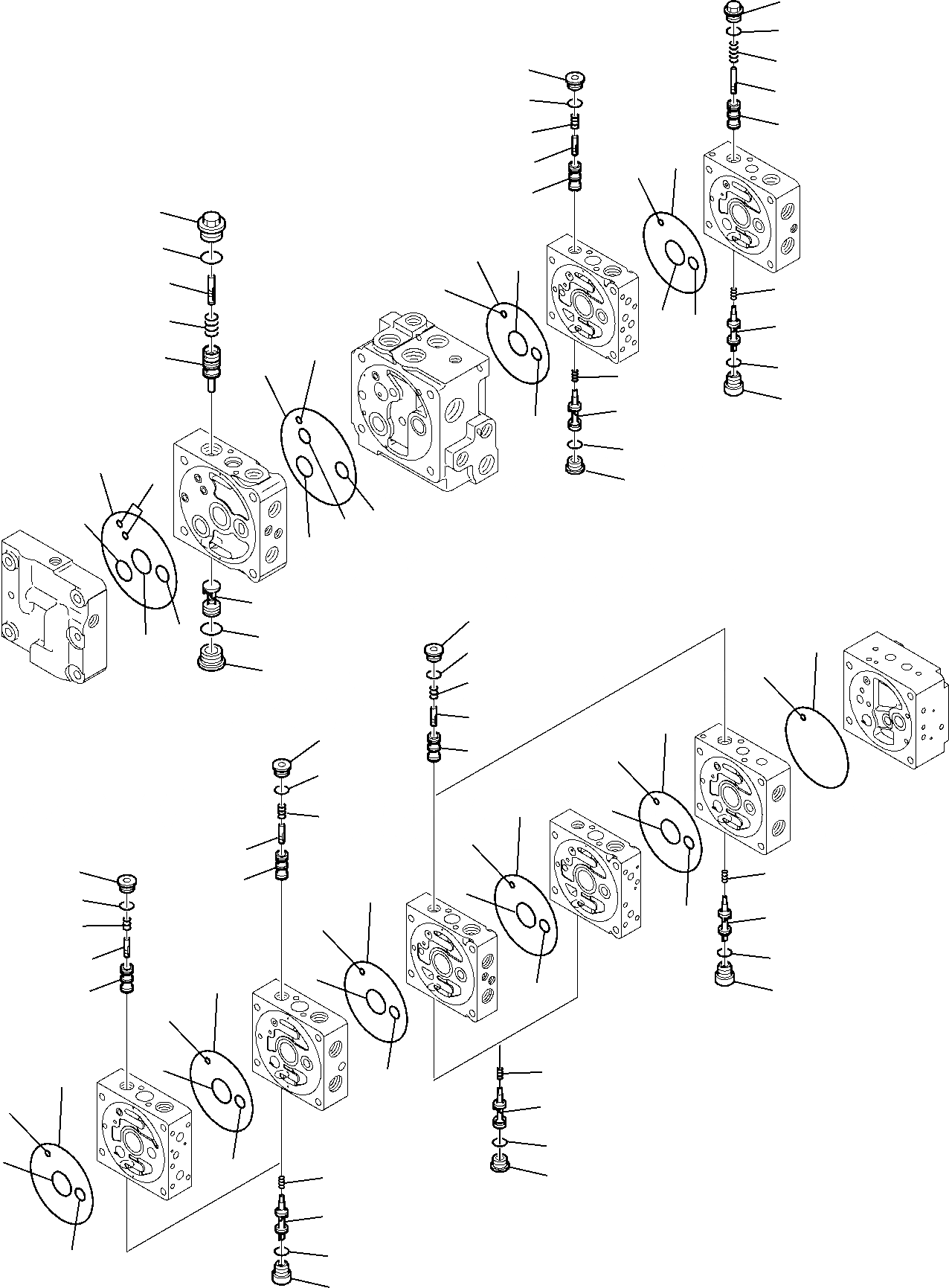 Схема запчастей Komatsu WB97S-5 - -СЕКЦ. УПРАВЛЯЮЩ. КЛАПАН СЕРВОУПРАВЛ. (/) ГИДРАВЛИКА РАБОЧЕЕ ОБОРУДОВАНИЕ