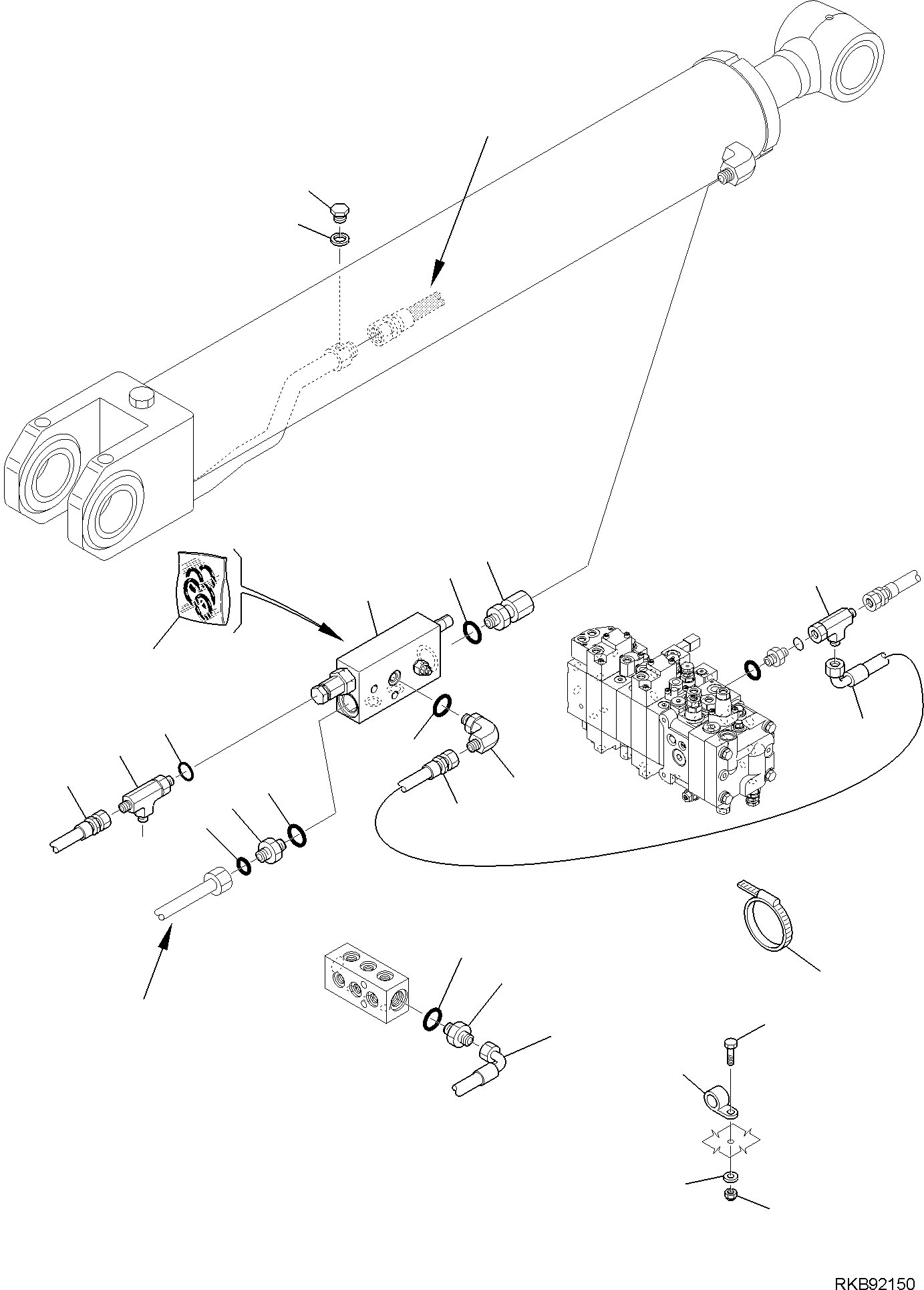 Схема запчастей Komatsu WB97S-5E0 - ГИДРОЛИНИЯ (ГИДРОЛИНИЯ СТРЕЛЫ) (КЛАПАН БЕЗОПАСНОСТИ) (/) РАБОЧЕЕ ОБОРУДОВАНИЕ ГИДРАВЛИКА