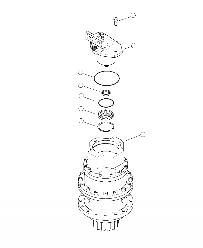 Схема запчастей Komatsu XT445L-2 - N-A МОТОР ПОВОРОТА/ПРИВОДКОРПУС CC ПОВОРОТН. КРУГ И КОМПОНЕНТЫ