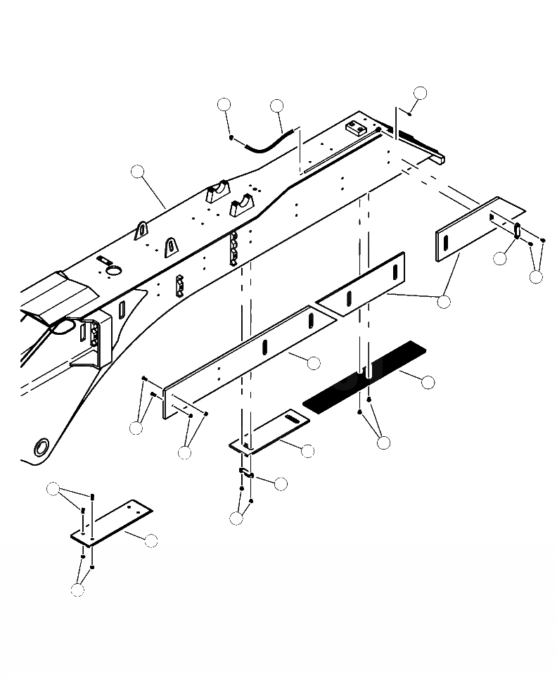 Схема запчастей Komatsu XT450L-2 - T-A ТЕЛЕСКОПИЧЕСК. РУКОЯТЬ ПРАВ. И НИЖН. WEAR ПЛАСТИНЫ РАБОЧЕЕ ОБОРУДОВАНИЕ