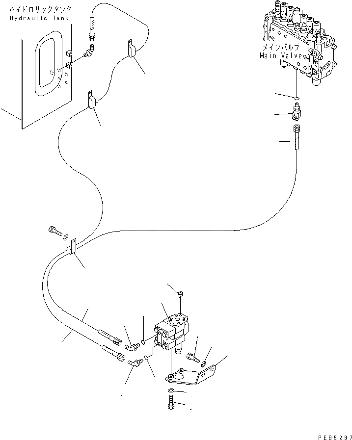 Схема запчастей Komatsu PC200-6S - ПРЕДОТВРАЩ. СМЕЩЕНИЯ (СТРЕЛА)(№C-) ГИДРАВЛИКА