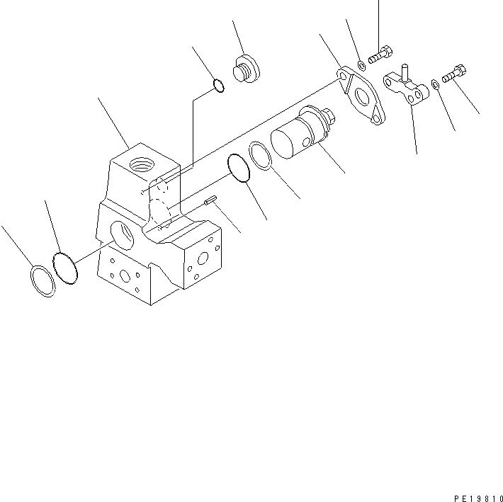 Схема запчастей Komatsu PC200-6S - НАВЕСНОЕ ОБОРУД-Е ( АКТУАТОР) (CROSS КЛАПАН¤ ПРАВ.) (КЛАПАН) ГИДРАВЛИКА