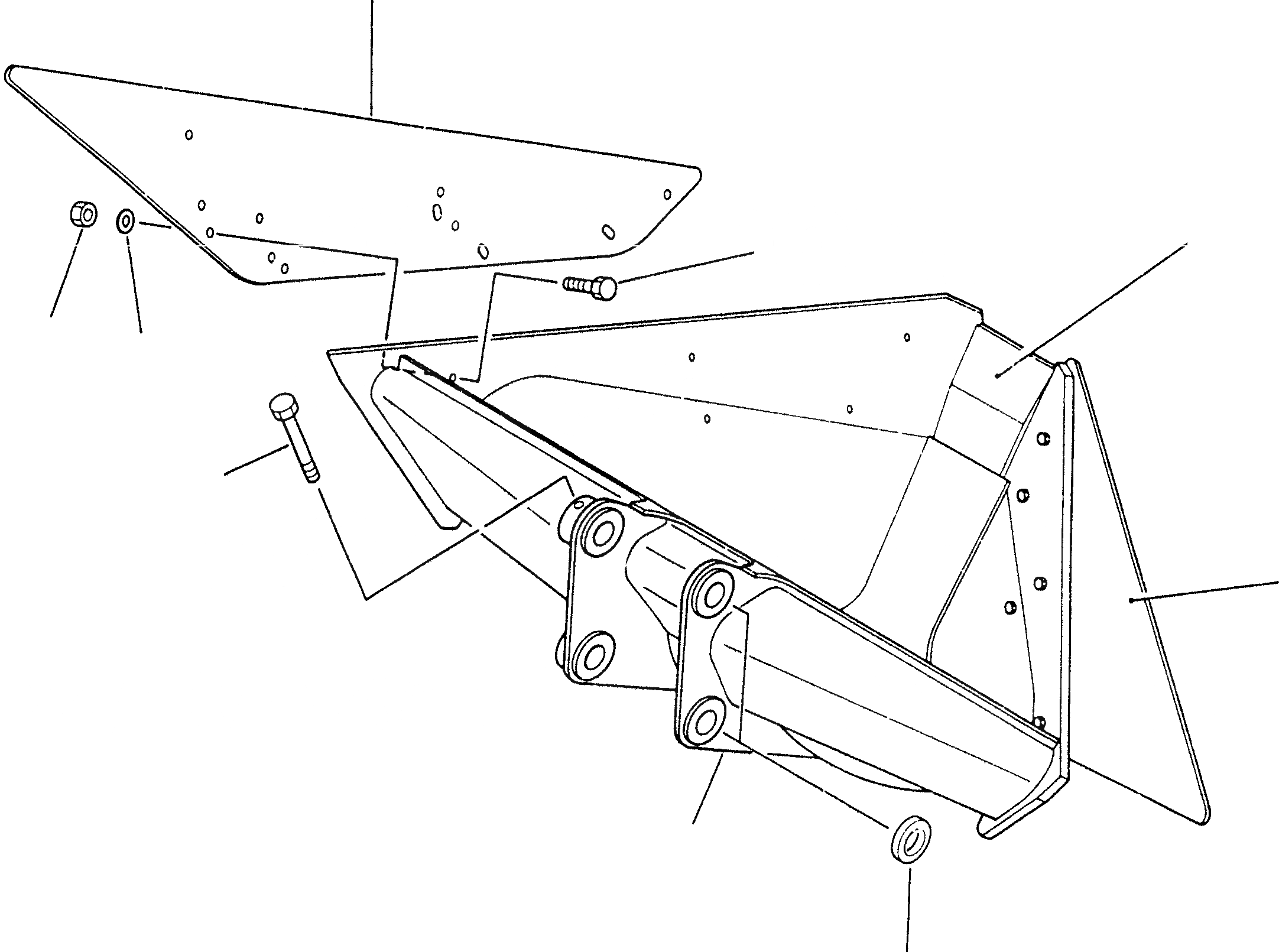 Схема запчастей Komatsu PC200-6S - TRAPEZOIDAL КОВШ(№C-) РАБОЧЕЕ ОБОРУДОВАНИЕ