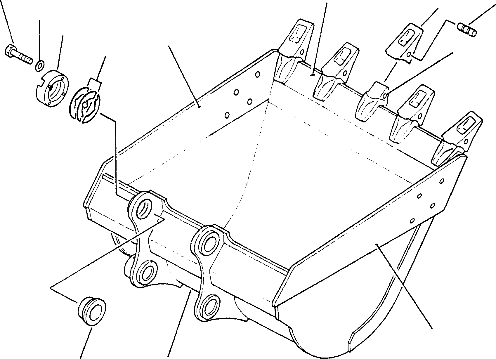 Схема запчастей Komatsu PC200-6S - КОВШ¤ .8M (CECE .7M)¤ MM (ГОРИЗОНТАЛЬН. ПАЛЕЦ)     (С РЕГУЛИРОВКОЙ)(№C-) РАБОЧЕЕ ОБОРУДОВАНИЕ