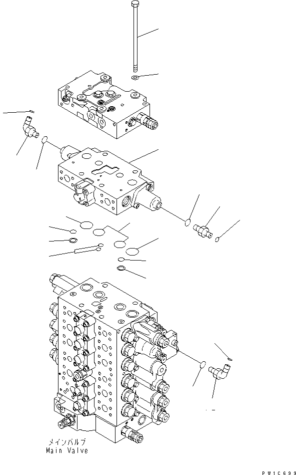 Схема запчастей Komatsu PC200-7 - ОСНОВН. КЛАПАН (ДОПОЛН. РЕМКОМПЛЕКТ)( АКТУАТОР)(PC-7-W,PCLC-7-W) ГИДРАВЛИКА