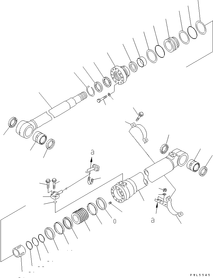 Схема запчастей Komatsu PC200-7 - ЦИЛИНДР СТРЕЛЫ(ДЛЯ ПОДЪЕМА РУКОЯТИ)(PCLC-7-US) ОСНОВН. КОМПОНЕНТЫ И РЕМКОМПЛЕКТЫ