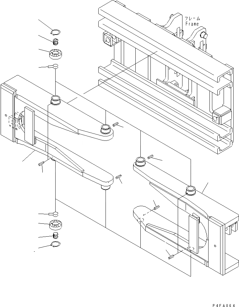 Схема запчастей Komatsu CBS459-1 - КРЕПЛЕНИЕ ОСНОВ. (GUIDE) КРЕПЛЕНИЕ ОСНОВ.(SHIFT ТИП)(ДЛЯ TFV МАЧТА)