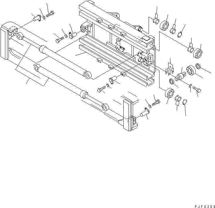Схема запчастей Komatsu CBW252 - РАМА (ДЛЯ .8TON - .TON) BALE И MULTI КРЕПЛЕНИЕ (ДЛЯ ДВОЙН. МАЧТА)